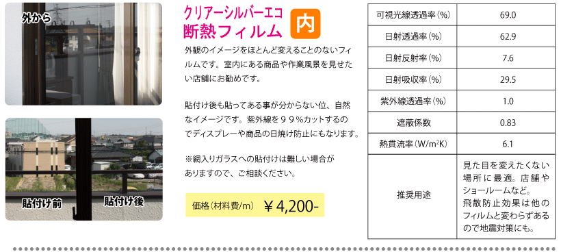 ブロンズエコ断熱フィルム